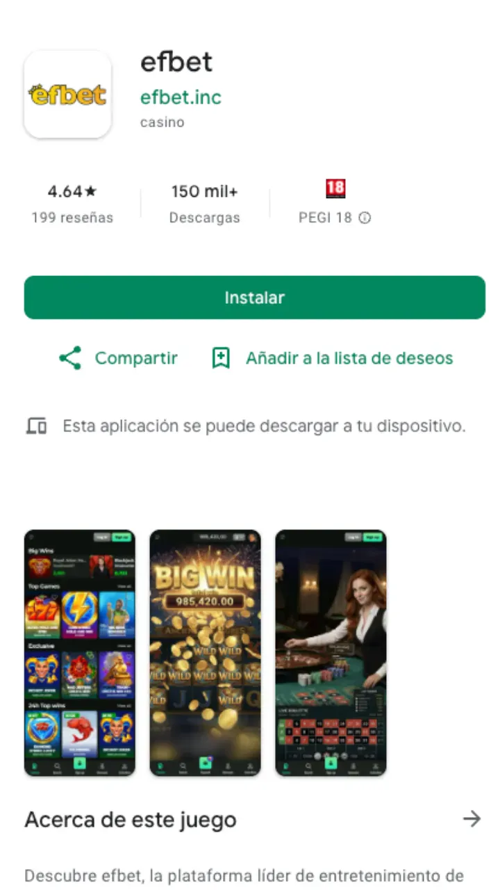 Efbet app